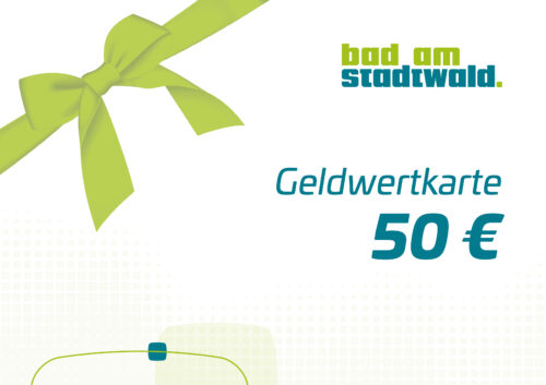 Mit deiner 50€ Geldwertkarte erhältst du 10% Rabatt auf den Eintritt.